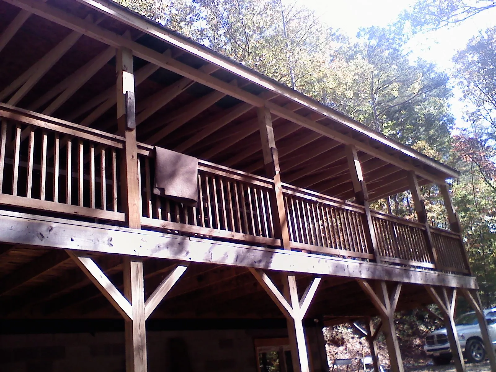 Timber framing under a new elevated porch and deck — Roof Leak Repair in Salt Lick by Roofing Brothers